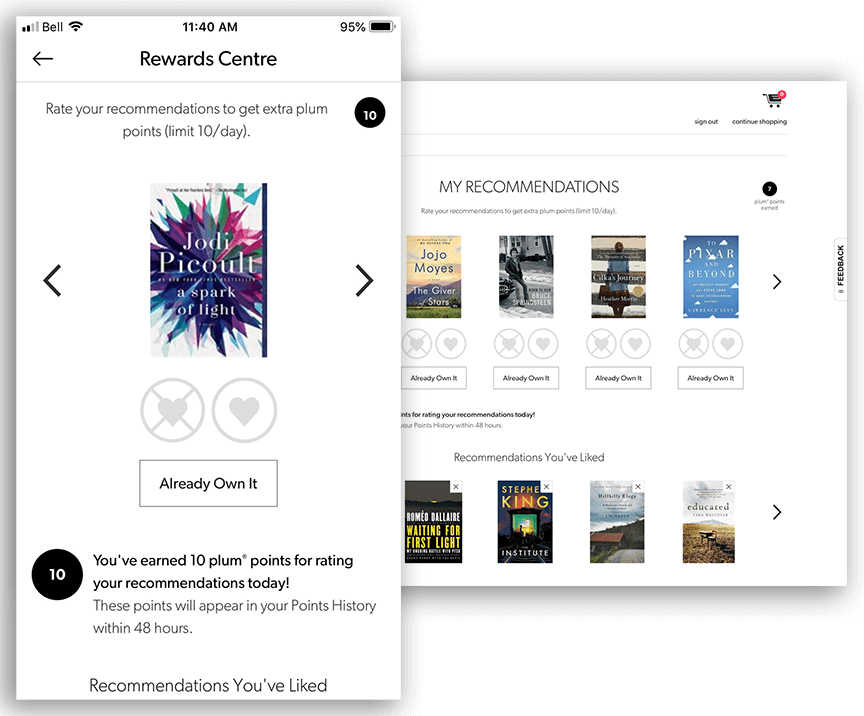 Rewards Case Study Indigo’s plum PLUS Rewards
